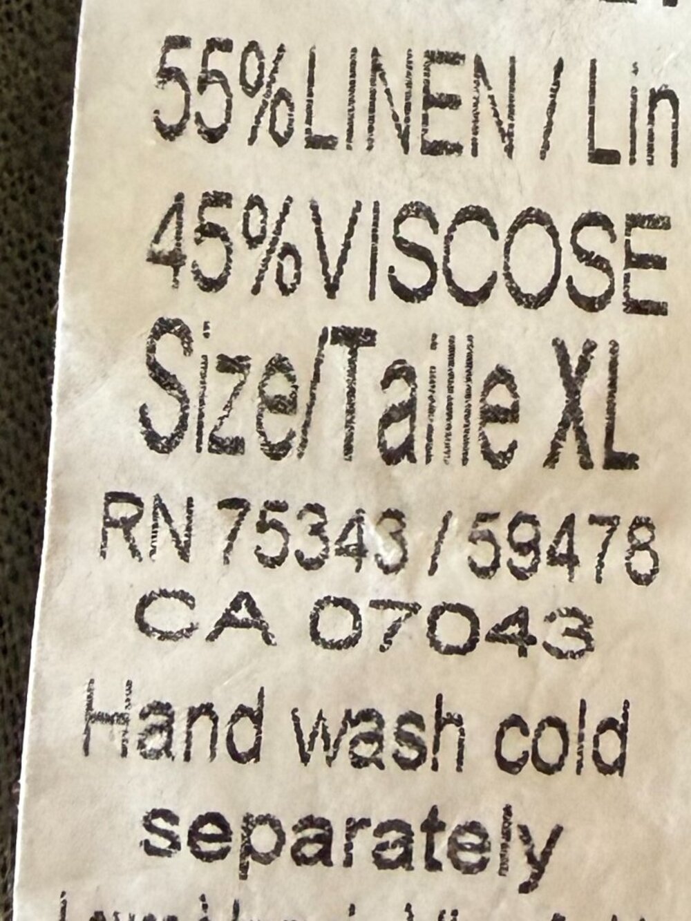 Beautiful XL Olive Green LUCKY Brand linen blend maxi dress - Picture 5 of 6